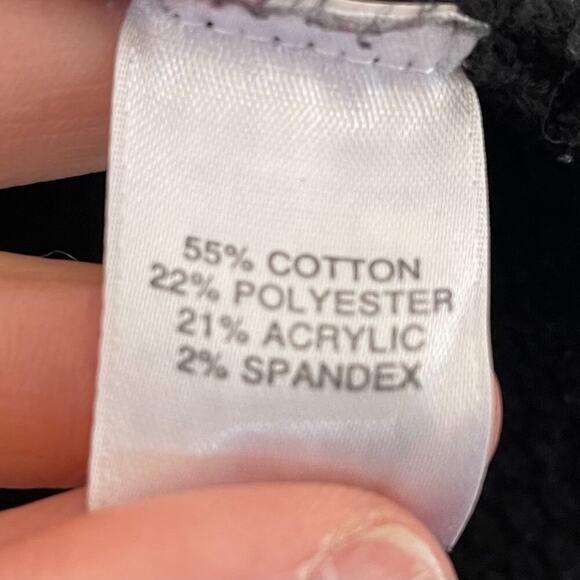 J. Jill Cotton Blend Black Oversized Textured Sweater V-Neck Long Sleeve Tunic S - Picture 11 of 14